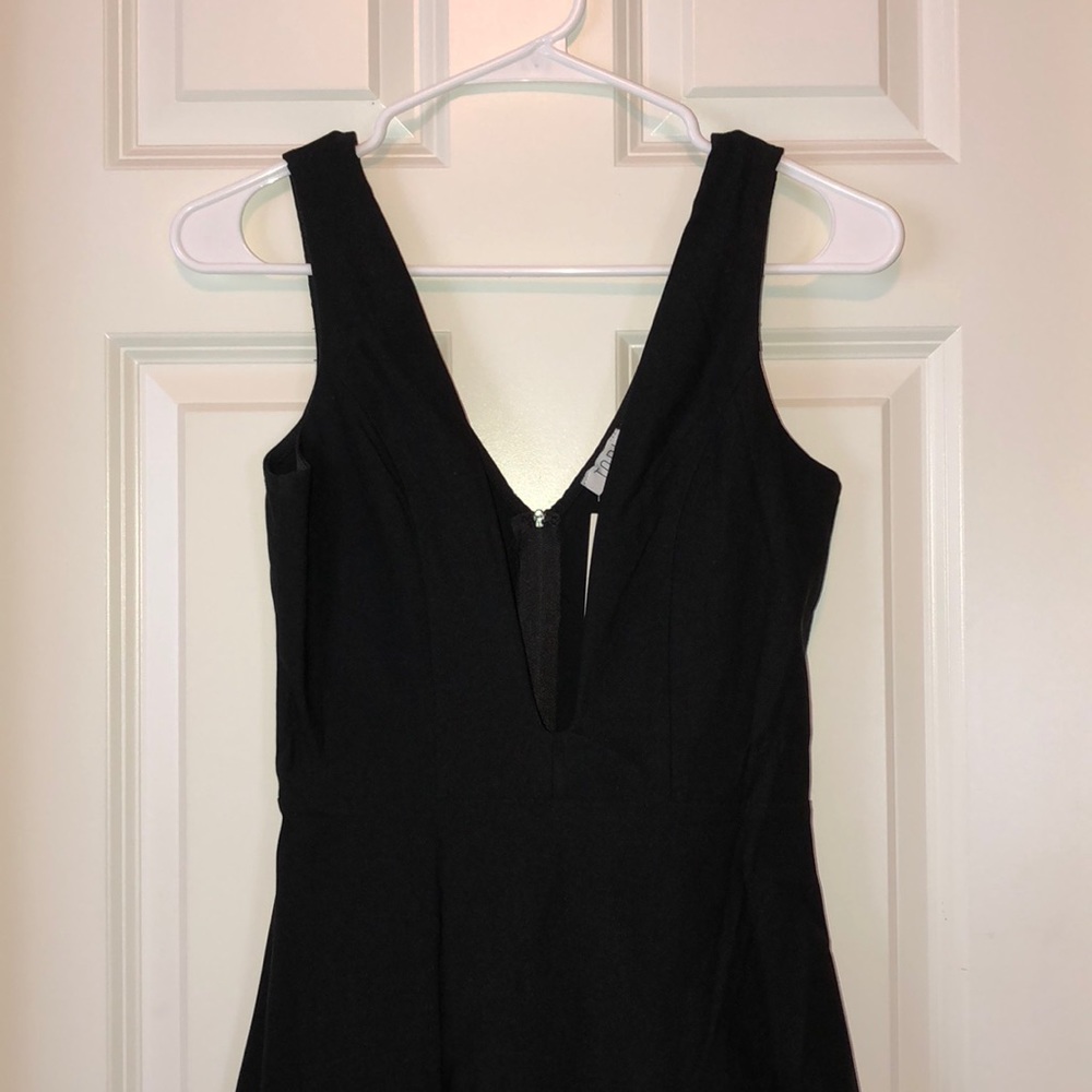 Structured low cut fit and flare dress